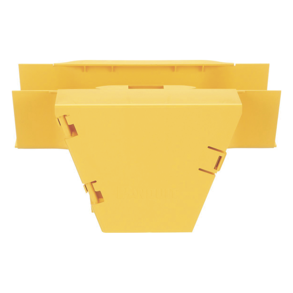 Accesorio en T con Conexión Horizontal y Bajada Vertical a 90º, Para Canaletas FiberRunner™ 4x4, Color Amarillo