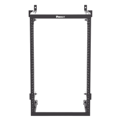 Rack PanZone® de Montaje en Pared, de 19in, Profundidad Ajustable, Rieles Numerados y Roscados #12-24, 18 UR, Color Negro