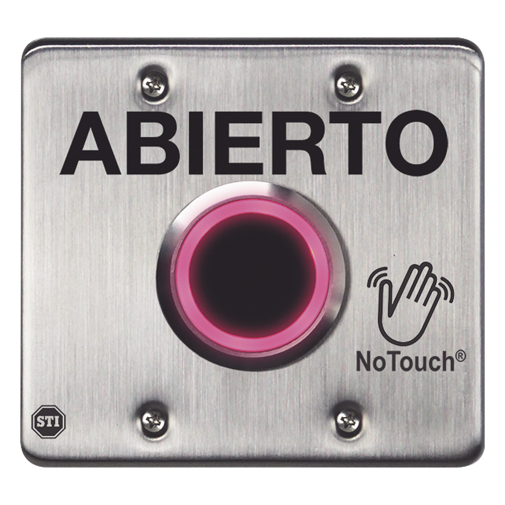 Interruptor IR NoTouch® de Acero Inoxidable, Salida Doble, ABIERTO