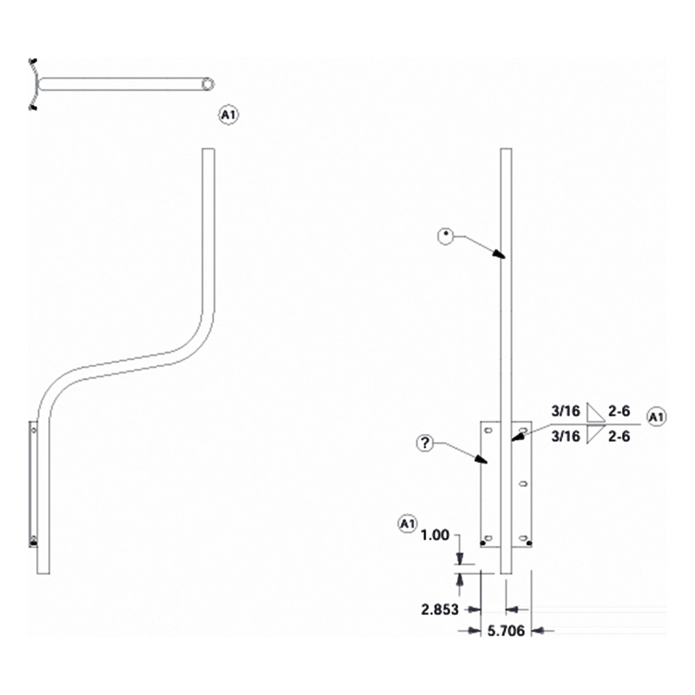 Soporte para montaje en poste compatible con linea de antenas OMNI-B
