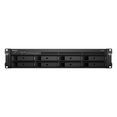 Servidor de Almacenamiento en Red Synology RackStation RS1221RP+ | 8 Bahías | Expandible a 12 Bahías | CPU AMD Ryzen V1500B | 4 GB DDR4 ECC | RAID Soportado | 10/25GbE | Virtualización Certificada | Protección de Datos Integral