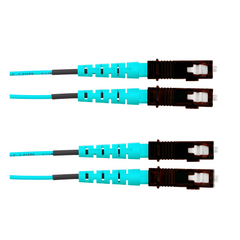 Jumper de Fibra Óptica Multimodo 50/125 OM4, SC-SC Duplex, OFNR (Riser), Color Aqua, 3 Metros (9.84 Pies)