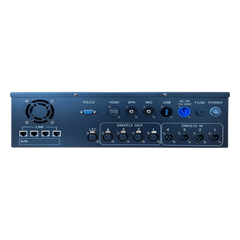Grabador y Controlador Central Multimedia Automatizado / Chasis Rack 2U / Android OS Embebido / CPU Quad-Core / 4 GB RAM Industrial / 32 GB SSD / 4 Puertos DMX512 Fotoeléctricos Aislados / 2048 Canales Nativos Expandibles a 4096 / 4 Puertos Gigabit