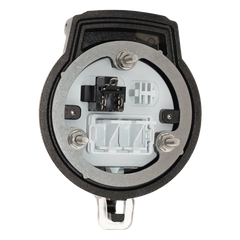 Dispositivo Circular de Puertos de Acceso a Datos, Con Dos Espacios Para Módulos Mini-Com y Un Receptáculo NEMA 5-15R, Protección IP66, de 3" de Diámetro