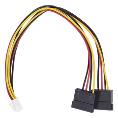 Cable Doble de Corriente SATA / Compatible con DVR's epcom / HIKVISION / 25 cms de Longitud