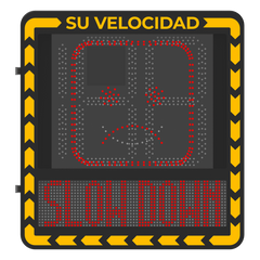 Radar Medidor de Velocidad / Pantalla LED / Detección en Tiempo Real / Rango de Detección de 100 Mts / Hasta 32 Objetivos Detectados / IP66 / Ethernet