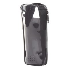 Funda Reforzada en Piel para Cinto, con Cierre y Amplio Visor Frontal Transparente para Radios Aéreos IC-A25.