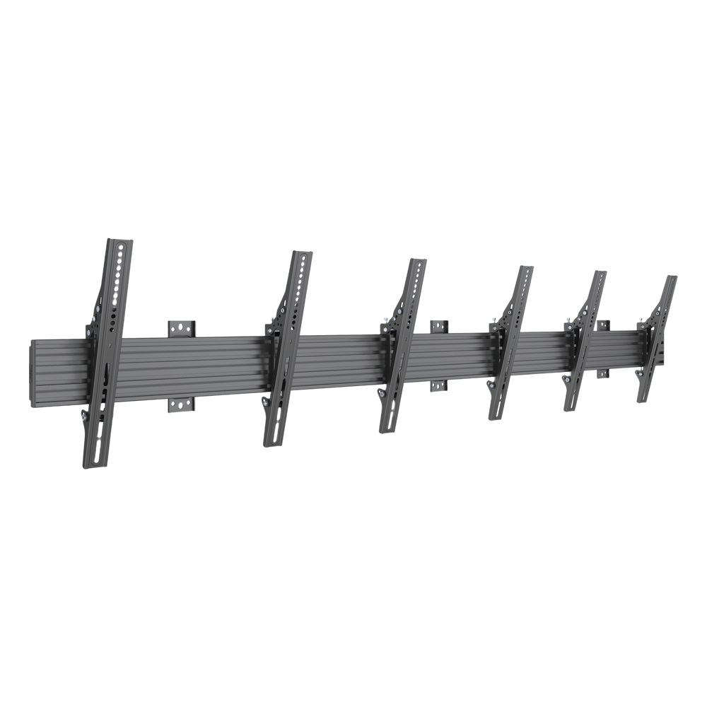 Soporte de Pared para TV / Riel Triple 400T / Capacidad 110 lbs (50 kg) / Compatible 32"-65" / VESA 100x100-600x400 mm / Ajuste Ángulo 5°-15° / Montaje Profesional