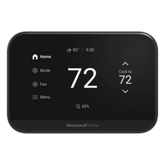 Termostato inteligente con pantalla táctil de 4.3 pulgadas, WiFi, Bluetooth y Matter, para bomba de calor 3H/2C o sistema convencional 2H/2C, color negro