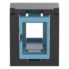 Módulo Acoplador SC Simplex, para Fibra Óptica Multimodo OM3/OM4, Tipo Mini-Com, Color Aqua