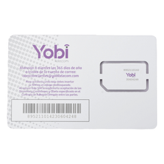 SIM Yobi para dispositivos móviles 3G/4G con recarga de 3.5GB cada mes durante 1 año de servicio (solo datos)