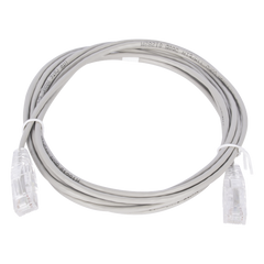 Cable de Parcheo Slim UTP Cat6 - 2 Metros (6.56 Pies) Gris Diámetro Reducido (28 AWG)
