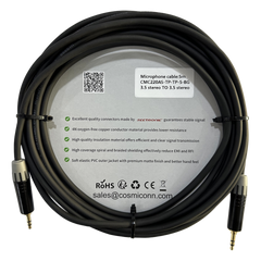 Cable 3.5mm a 3.5mm, conectores color negro MTP3C-BG, length 5m