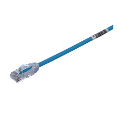 Cable de Parcheo UTP Cat6A, CM/LSZH, Diámetro Reducido (28AWG), Color Azul, 15 Metros (49.21 Pies).