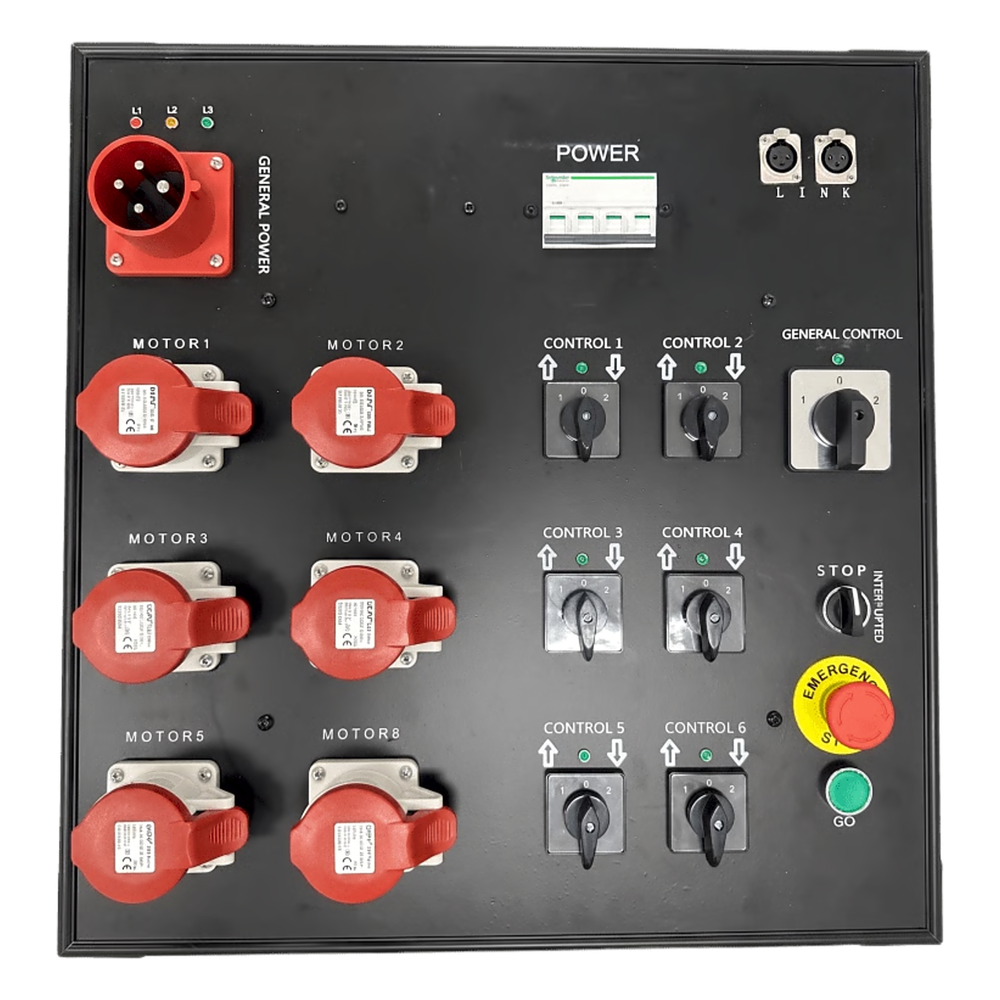 Controlador de Polipastos Eléctricos de Control Directo |6 Vías | Trifásico 110V AC 60Hz