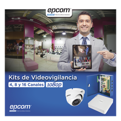 KIT TurboHD 1080p Lite / DVR 16 Canales / 16 Cámaras Eyeball  Exterior ( 2.8mm) / Transceptores / Conectores / Fuente de Poder Profesional