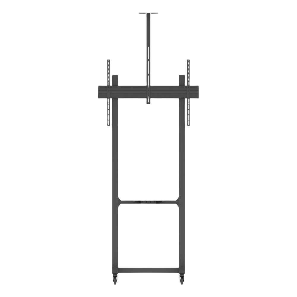 Montaje de Piso Móvil para Pantallas de  65 in a 100 in | vesa 100 x 100 hasta 1000 x 600 | carga maxima soportada 120kg| Fabricado en aluminio y acero