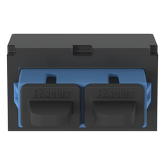 Módulo Acoplador SC Duplex, para Fibra Óptica Monomodo OS1/OS2, Tipo Mini-Com, Color Azul