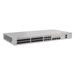 Switch de Distribución/Core Gigabit Administrable  Capa 3 / 24 puertos 1GE SFP ( Combo con 8 Puertos 10/100/1000 Mbps) / 4 Puertos 10GE SFP+ Uplink / ERPS / Rutas Estáticas / iStack / Administración Nube Gratis