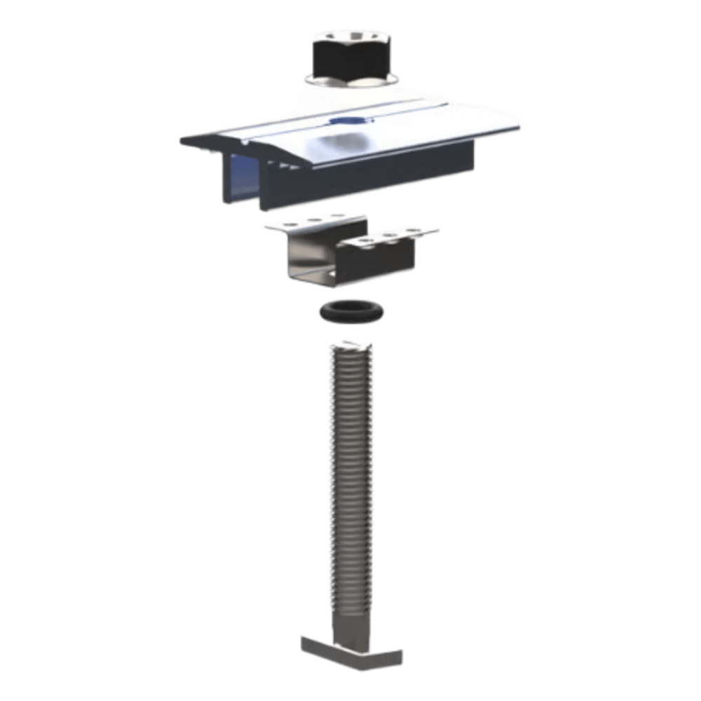 Middle Clamp Pro / Abrazadera Intermedia para Fijación de Módulos / Compatible con Módulos de 30-40 mm / Acero Inoxidable / Para Soluciones N Rail y S Rail