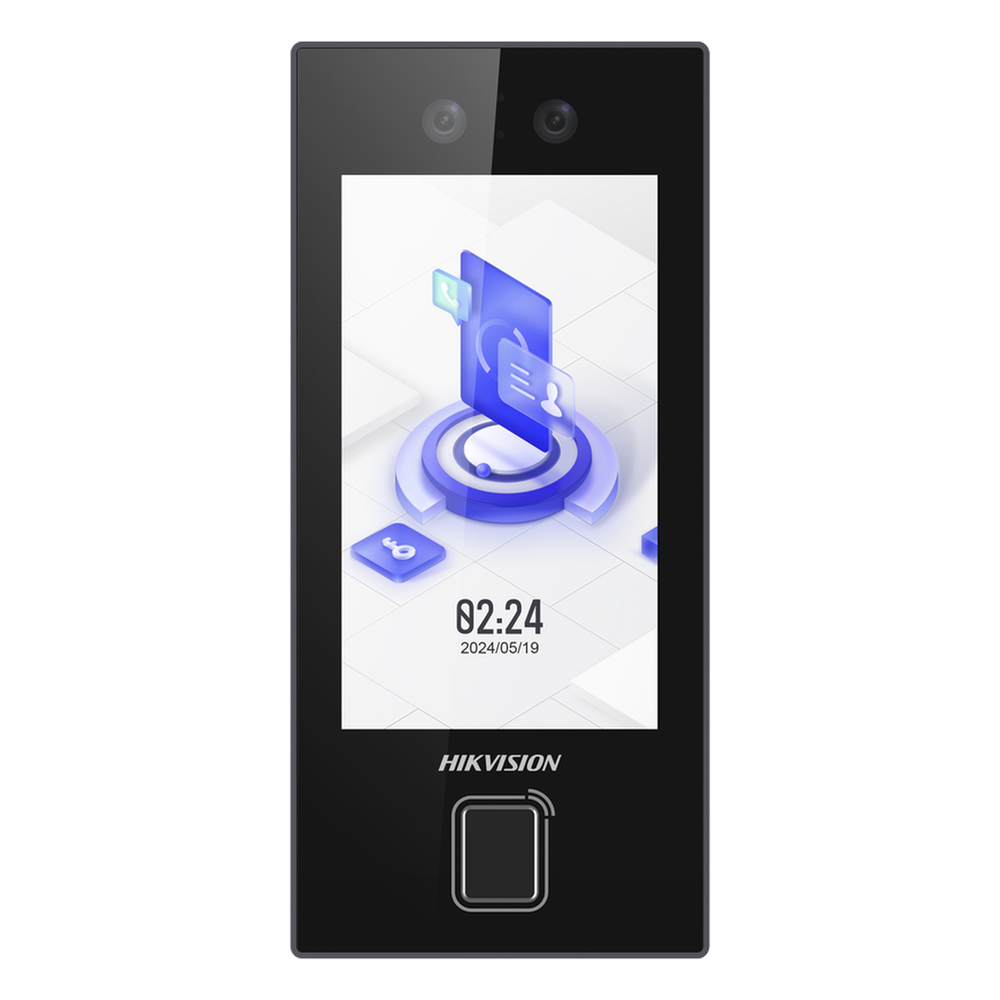Terminal Facial MinMoe DS-K1T344EBFWX-E1 / Lector de Huellas y Tarjetas PROX EM / 3000 Rostros / 3000 Huellas / Pantalla 4.5" / Hik-Connect Teams / IP65 / PoE WiFi / HIK-IA / SIP