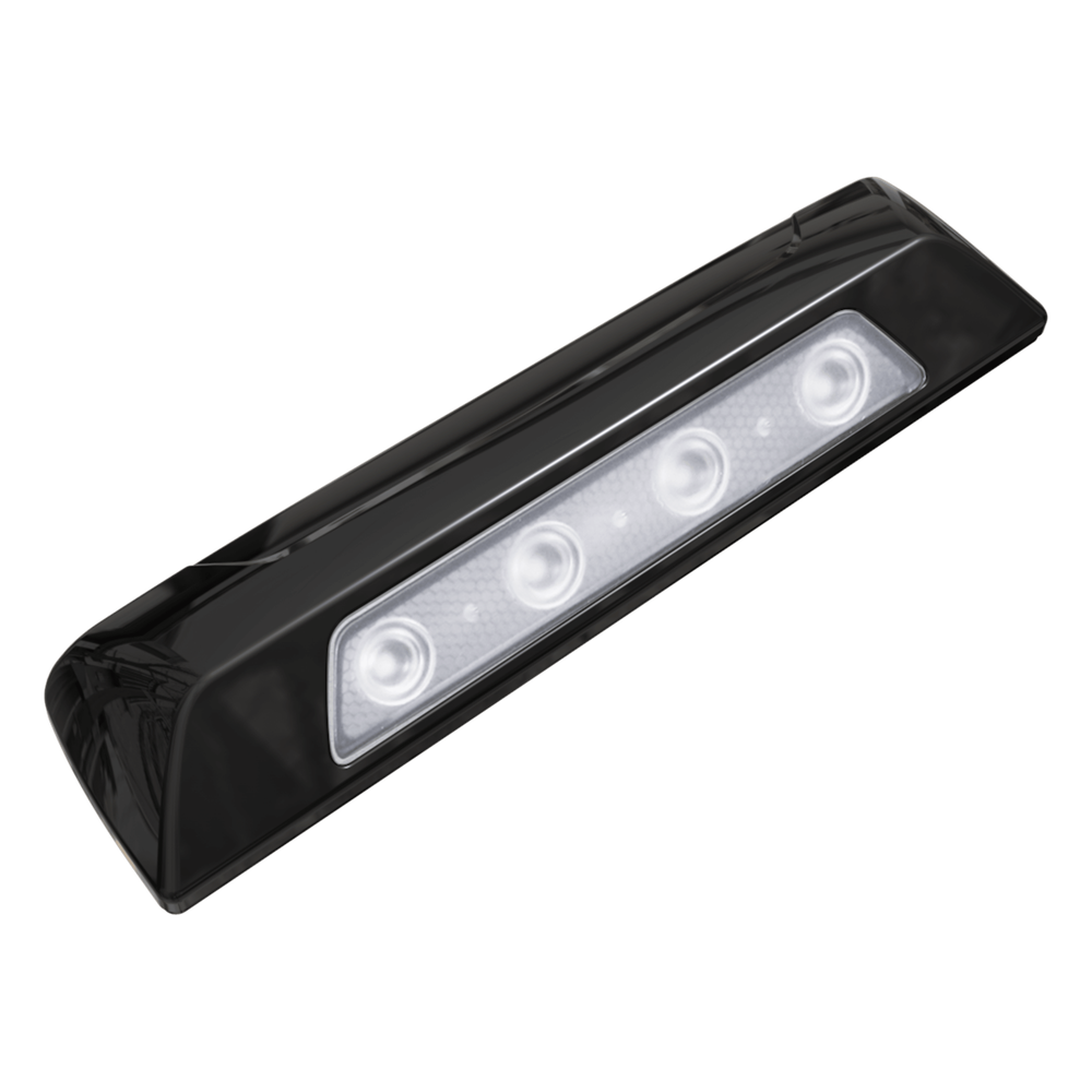 Luz Auxiliar de Escena de 4 LED, Blanco, Lente Transparente, Bisel Negro