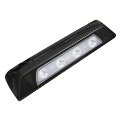 Luz Auxiliar de Escena de 4 LED, Blanco, Lente Transparente, Bisel Negro