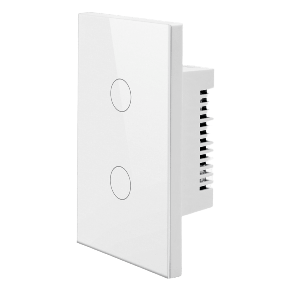 Apagador Inteligente ZigBee / 2 Gang / 800 W por Circuito / 100-250 V / Vidrio Templado / Cable Neutro Opcional / Control por App y Voz vía Hub