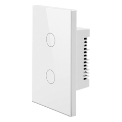 Apagador Inteligente ZigBee / 2 Gang / 800 W por Circuito / 100-250 V / Vidrio Templado / Cable Neutro Opcional / Control por App y Voz vía Hub