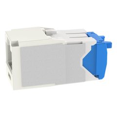 Conector Jack RJ45 Estilo TG, Mini-Com, Categoría 6A, Con Gel Resistente a la Corrosión, de 8 Posiciones y 8 Cables, Color Blanco Mate
