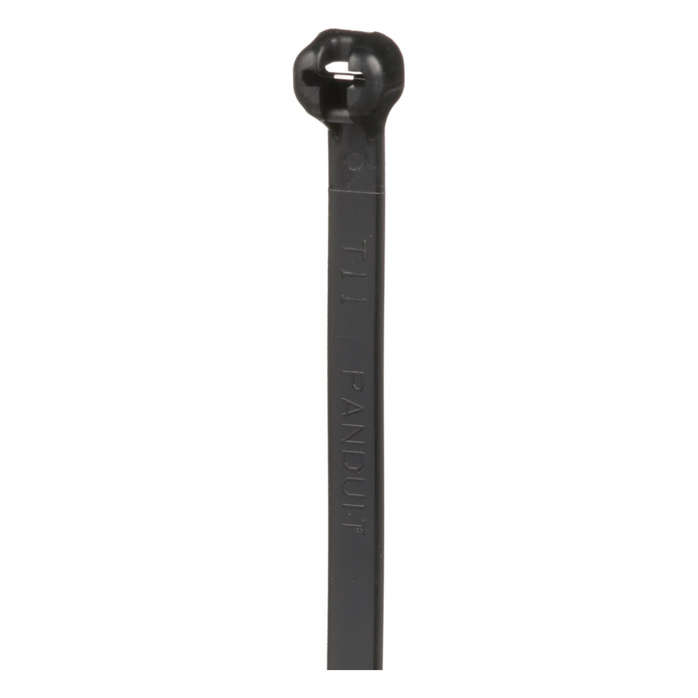 Cincho de Nylon 6.6 Dome-Top®, Con Lengüeta de Bloqueo de Acero Inoxidable, 203 mm largo x 4.7mm ancho, Color Negro, Exterior Resistente a Rayos UV, Paquete de 1000pz