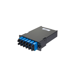 Placa Acopladora de Fibra Óptica FAP, Con 12 Pigtails y 6 Conectores SC Duplex (12 Fibras), Para Fibra Monomodo OS1/OS2, Color Azul
