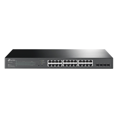 Switch PoE JetStream SDN Administrable 24 puertos 10/100/1000 Mbps + 4 puertos SFP, 24 puertos PoE, 250W, administración centralizada OMADA SDN