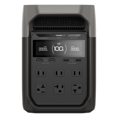 Estación de Energía Portátil Delta 3 1024Wh Litio LFP / 6 AC 1800 W (Max. 2600W con X-Boost) / 4 USB-C 100W / Capacidad para Aumentar Respaldo / Cargador de Coche 10A a 12.6V / Conectividad WiFi y Bluetooth (App) / Carga Solar 500W Ma