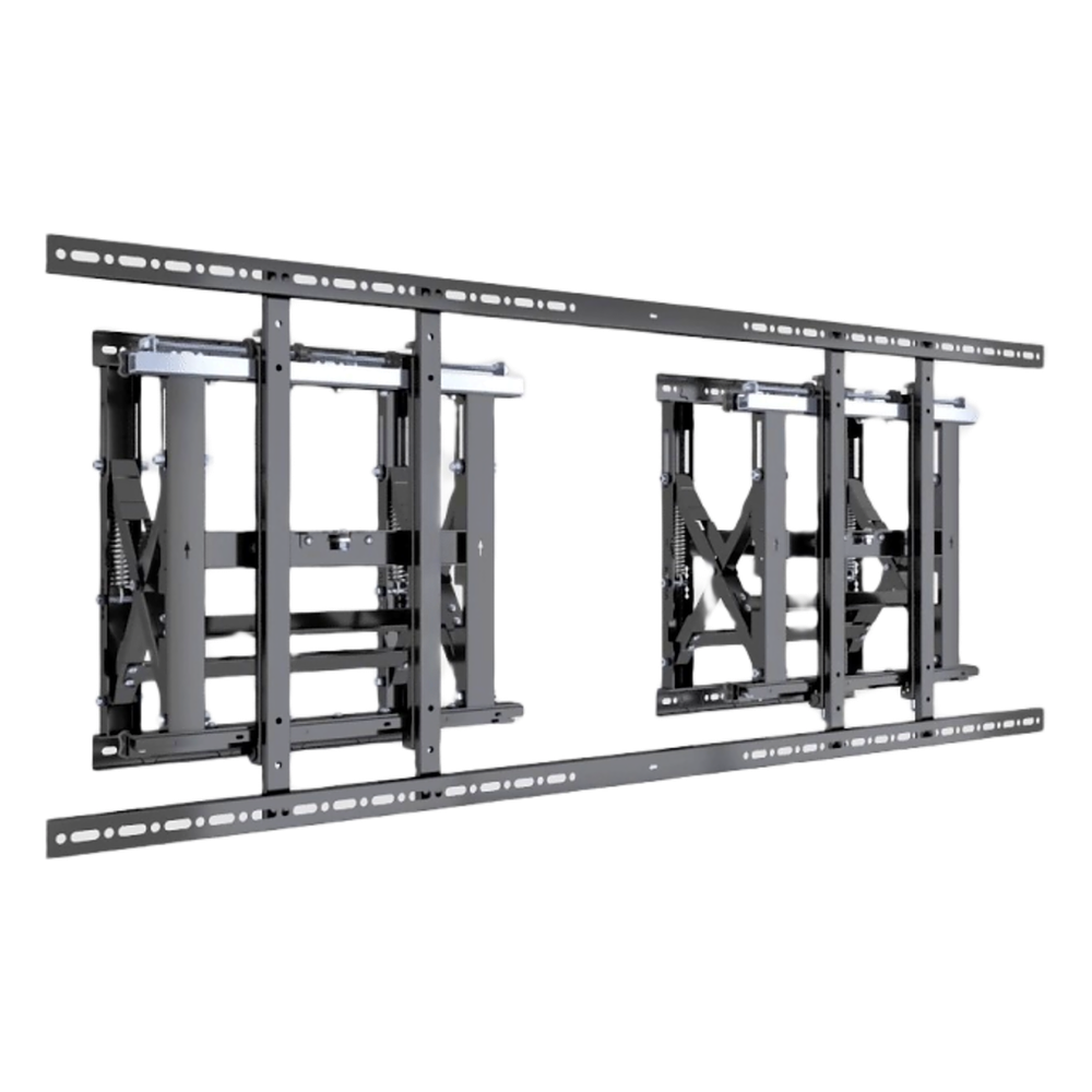 Soporte Estructural Modular para Pantallas | Altura Ajustable de 200 mm a 1600 mm | Ancho 600 mm | Profundidad 134 mm a 300 mm | Diseño Metálico| Compatible con Diferentes Tamaños de Pantallas |Soporta Formato Horizontal y Vertical.