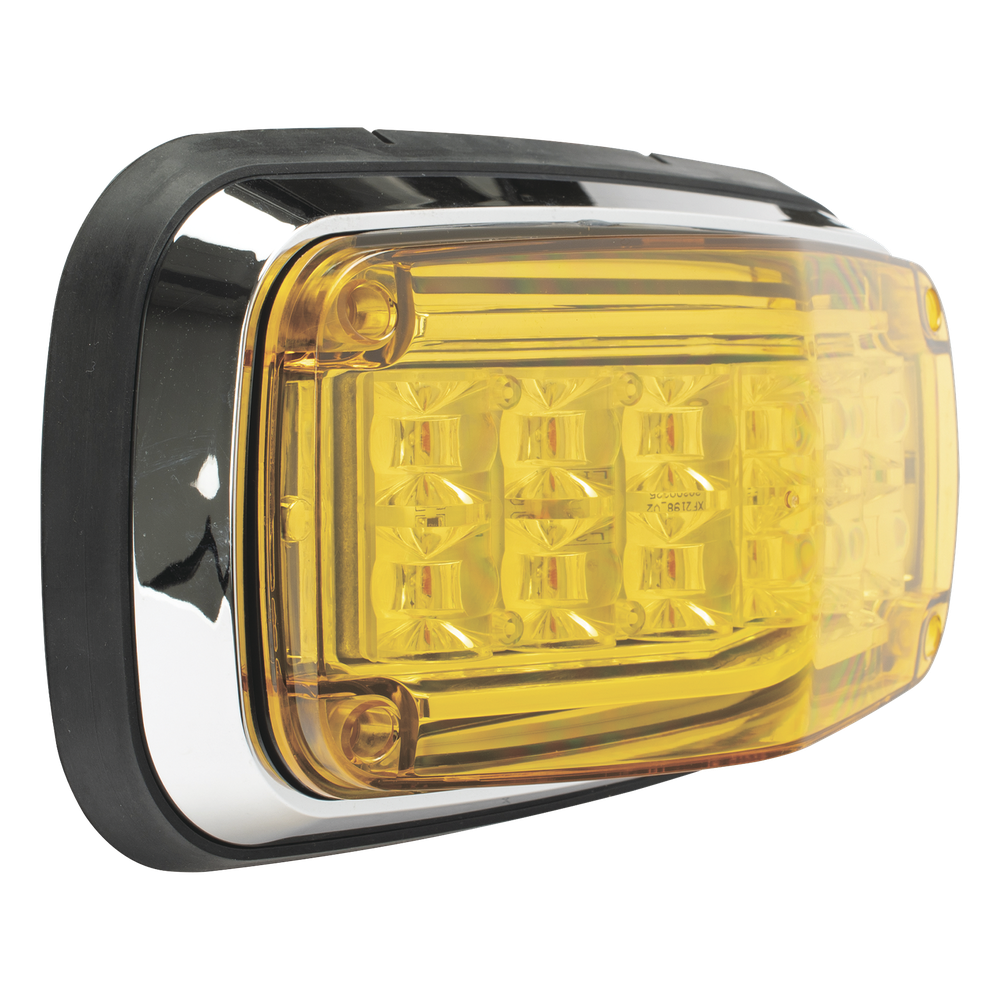 Luz de advertencia 8 X 4", Color Ámbar, IP67, SAE,  Ideal para Ambulancias
