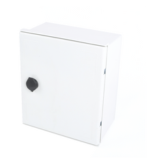 Gabinete de Poliéster IP65 Uso en Intemperie (250 x 300 x 140 mm) con Placa Trasera Interior de Plástico (Incluye Chapa y Llave).