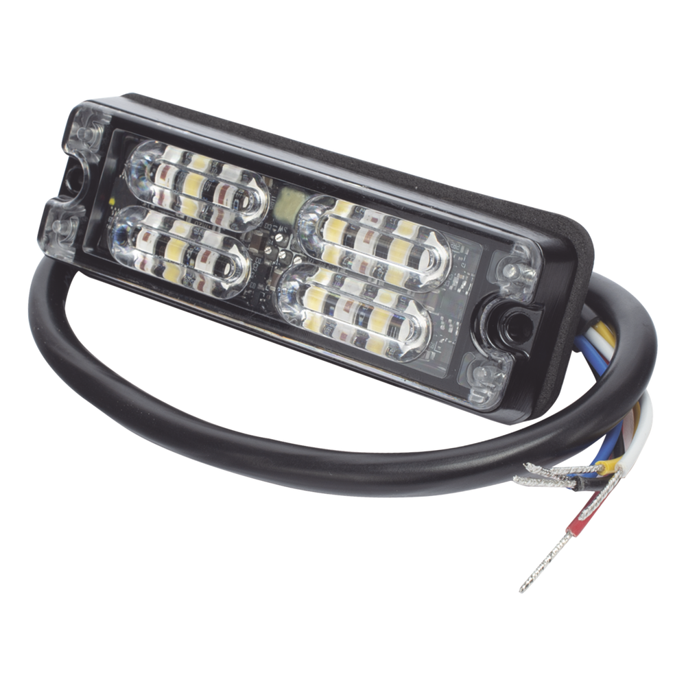 Luz Auxiliar de 16 LED, Rojo/Blanco, Lente Transparente