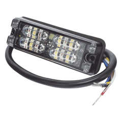 Luz Auxiliar de 16 LED, Rojo/Blanco, Lente Transparente