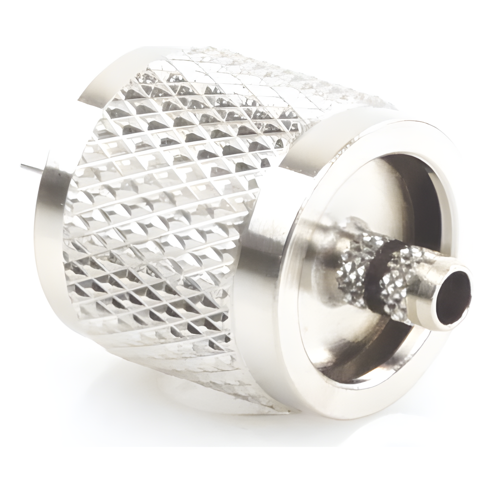 Conector UHF Macho (PL-259) de Anillo Plegable para Ensamblar en Cables RG-58/U, RG-142/U.