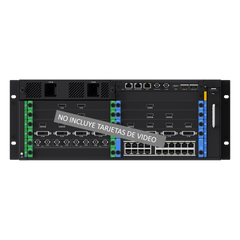 Chassis Controlador de Video Wall / 12 Slots / 4U Rack / 4K Ultra HD / Hot-Swappable / Touch LCD 7" / Genlock Sync / 8 Videowalls / 128 Escenas