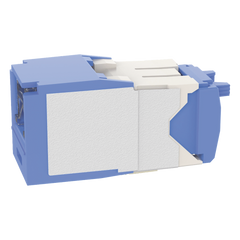 Conector Jack RJ45 Estilo TG con Ventana, Mini-Com, Categoría 6A, de 8 Posiciones y 8 Cables, Color Azul