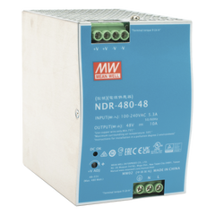 Fuente de Poder Industrial de 480W, salida 48 Vcc, para montaje en riel Din