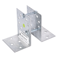 Base Multiposición para postes de paso o esquina / Acero Galvanizado Cal. 12 / 0.36 kg / Kit de Tornillería Incluido / Compatible con 7 Modelos SYSpost