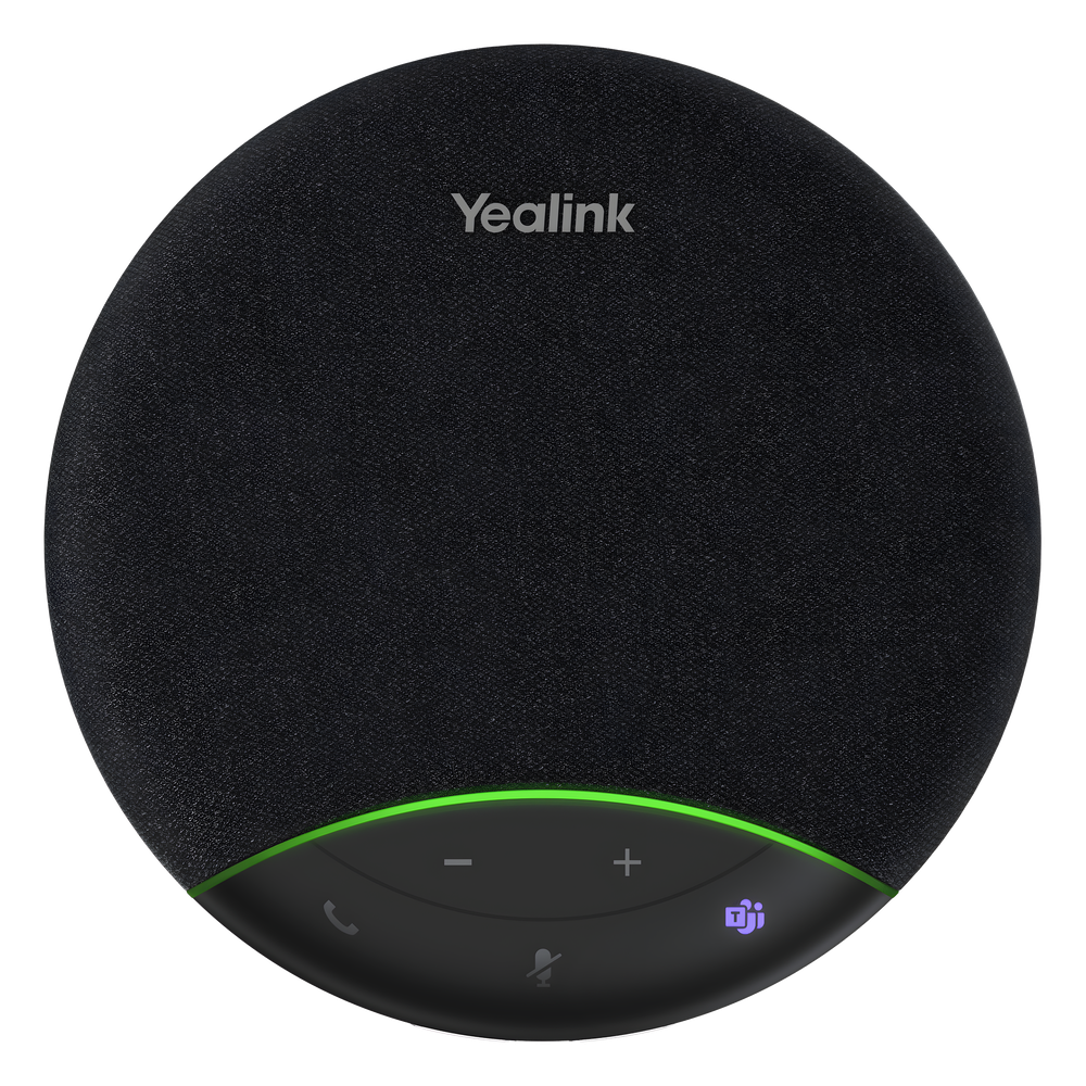 Yealink SP92, altavoz portátil con micrófono integrado, Bluetooth 5.3 con adaptador USB-C/A, alcance de captación de voz de 4 m, 20 horas de conversación, cancelación de ruido con IA.