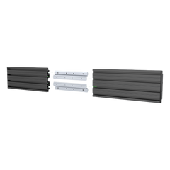 Accesorio_ Riel de Aluminio con Longitud 1000 mm |  Incluye Tapas laterales  | Compatible con estructura para Videowall | Diseño Modular