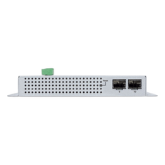 Switch Industrial Flat-Type 8 Puertos Gigabit C/PoE 802.3at, 2 Puertos SFP, LCD