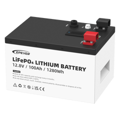 Batería de Litio LiFePO4 / 12.8 Vcc / 100 Ah / 1.28 kWh / Pantalla LCD / Carcasa Metálica