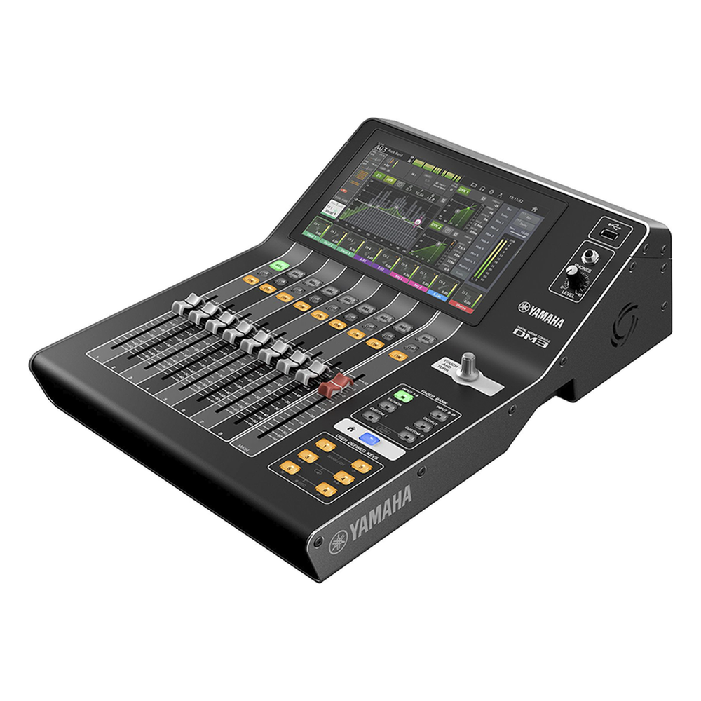 Mezcladora digital  para grabación o en vivo 16 x 8 pantalla tactil 9" con puertos Dante incorporado