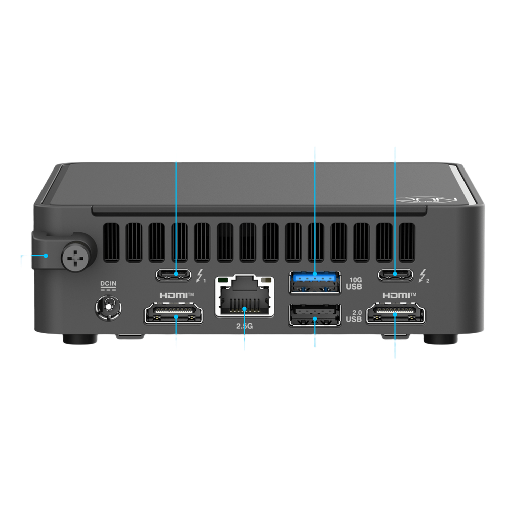 Mini PC NUC / Core i5 -210H / WiFi 7 y 2.5 GbE / Bluetooth / 2x HDMI 2.1 / incluye Memoria RAM, SSD y S.O. /  Incluye Fuente